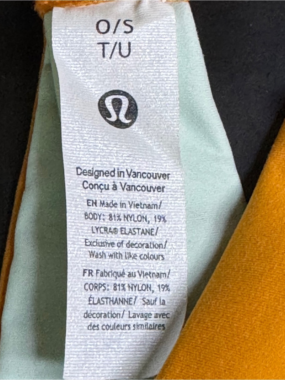 NWOT lululemon athletica Reversible Headband in Mustard Yellow & Light Blue - Picture 3 of 5